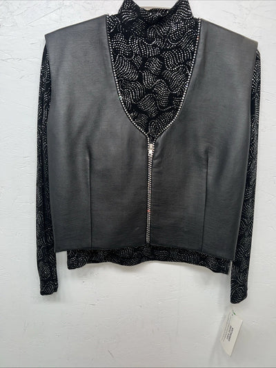 New Women’s 1849 Authentic Ranchwear Black Show Shirt Jacket Small #3552 UU-2