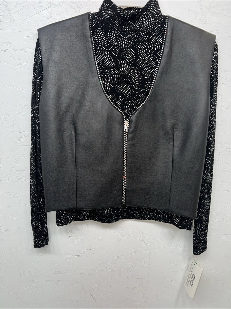 New Women’s 1849 Authentic Ranchwear Black Show Shirt Jacket Small #3552 UU-2
