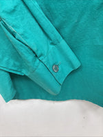 New Women’s Mine & Bills Blue Designed Long Sleeve Button Up Size Small YY-60