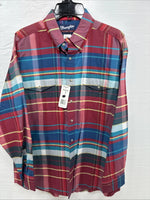 New Men’s Wrangler Multiple Color Plaid Long Sleeve Button Up 17 X 35 XL J-24