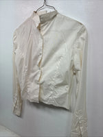 New Women’s Christine White Long Sleeve Button Up Size 8 YY-6