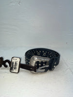 New Black Genuine Leather Nocona Silver Bling XXL Belt #N3431901 NN-119