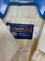 New Women’s Panhandle Slim Yellow Long Sleeve Pearl Snap Size 8 KK-63 