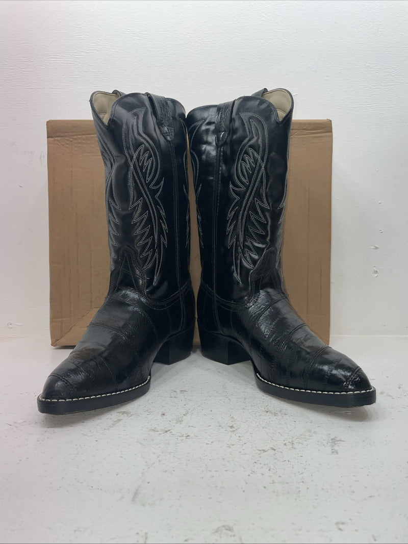 New Men’s Black Bronco Cowboy Boots. 1920 11 E E. 8-85