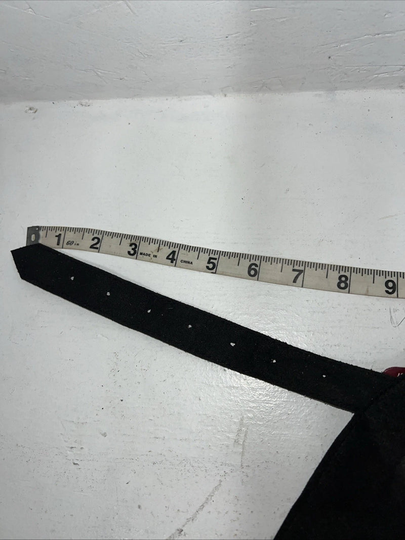 New Black Tough 1 Show Chaps With Fringe Adjustable Waist 40” N-32