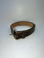 New Brown Genuine Leather Tooled 32” Belt #9120B Z-157
