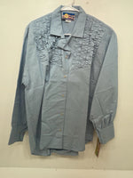 New Women’s Blue Cricket By The Creek Long Sleeve Button Up Shirt M 3B-100