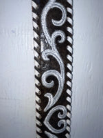 New Black Genuine Leather Nocona Stitched And Weaved S Belt #N3488802 Z-147