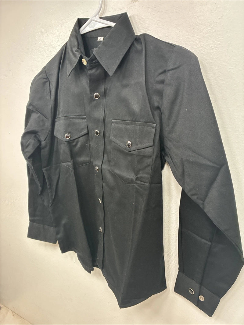 New Kids Western Express Black Long Sleeve Button Up Medium YY-89