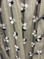 New Men’s ELY Plains Tan Black Floral Long Sleeve Pearl Snap 15.5 Large LL-91