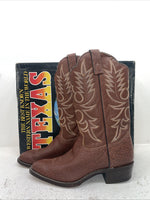 New Mens Brown Texas Brand Cowboy Boots. 7404 10 D. 7-17