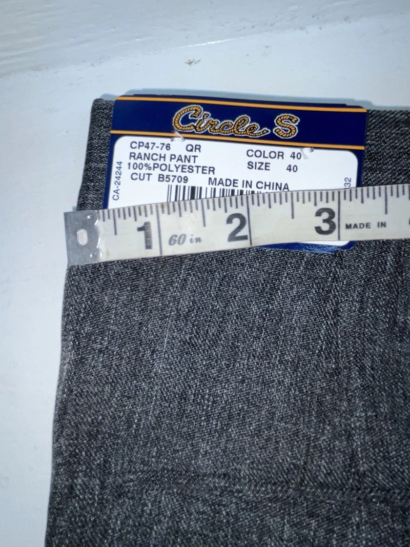 New Vintage Gray Circle S Polyester Pants #CP4776 XX-74