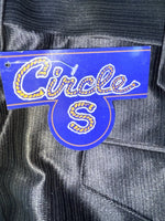 New Vintage Black Circle S Polyester Pants #CP5091 SS-14