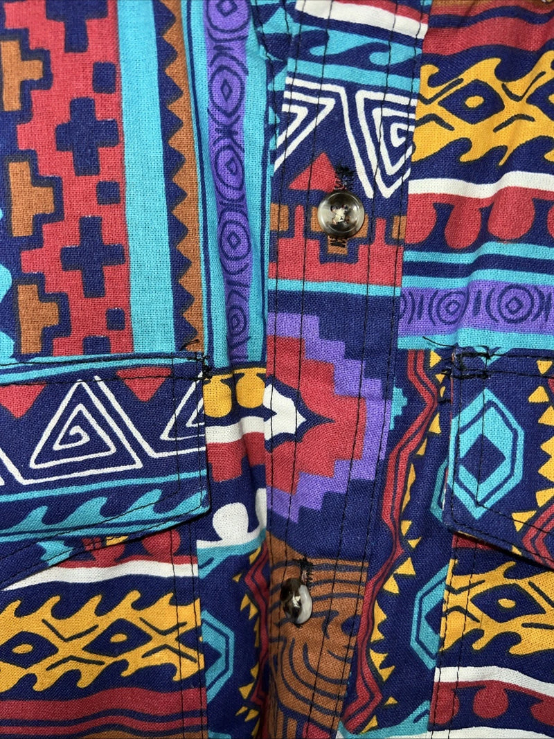 New Men’s Multicolor The San Angelo Short Sleeve Button Up Shirt L P-52