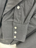 New Men’s Panhandle Slim Black Western Long Sleeve Pearl Snap Large 16.5 AA-4
