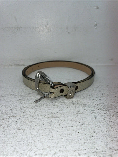 New Cream Genuine Leather Fish Scale 35” Belt Z-34