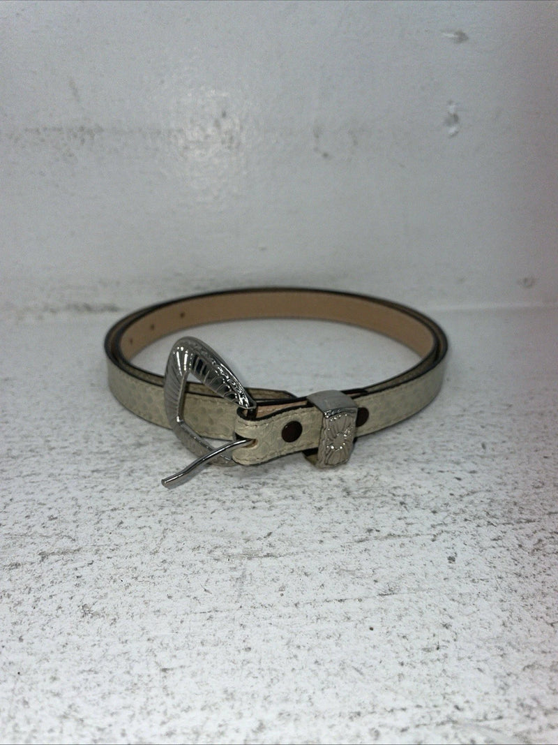 New Cream Genuine Leather Fish Scale 35” Belt Z-34