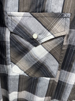 New Men’s ELY Cattleman Brown Flannel Long Sleeve Pearl Snap 2XL F-92
