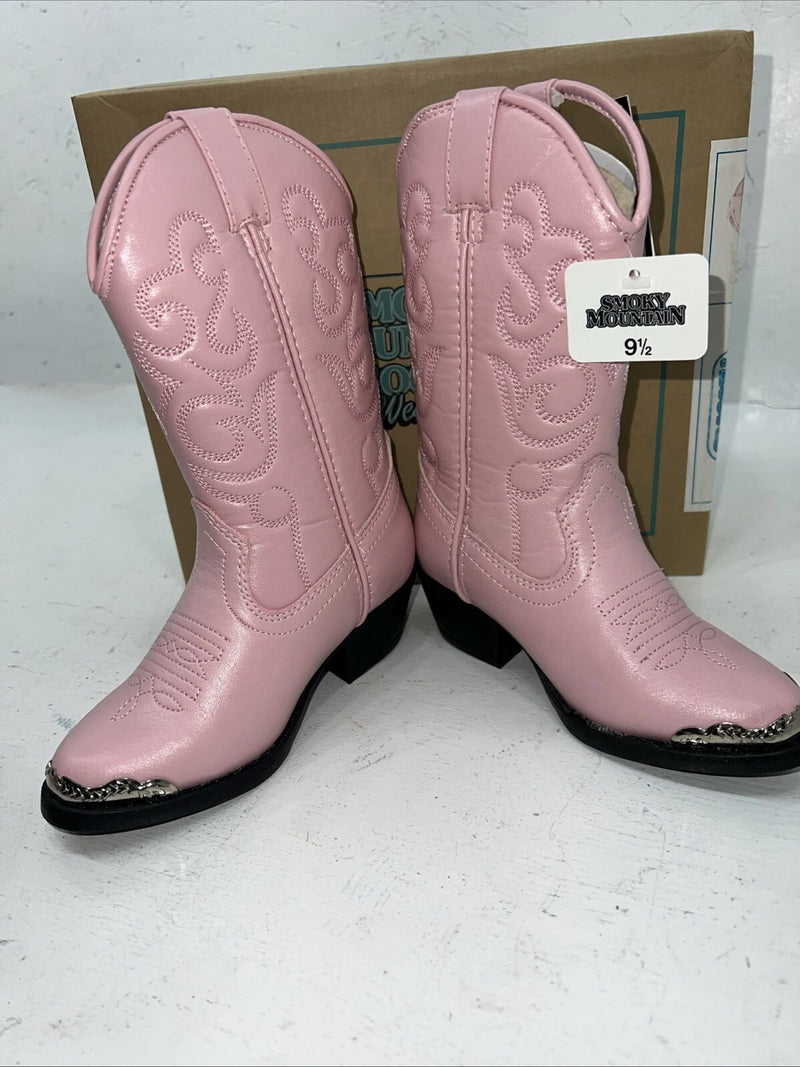 New Children’s Pink Smoky Mountain Cowboy Boots. 1041C 9.5 9 1/2. 24-39
