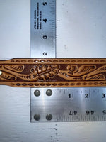 New Brown Genuine Leather Longhorn Tooled 30” Belt #82881 JJ-130