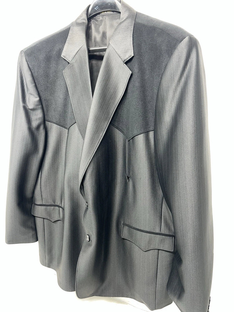 New Men’s Circle S Black Suit Jacket 56L #24244 BB-602
