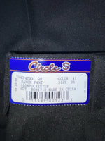 New Vintage Black Circle S Polyester Pants #CP4793 OO-94