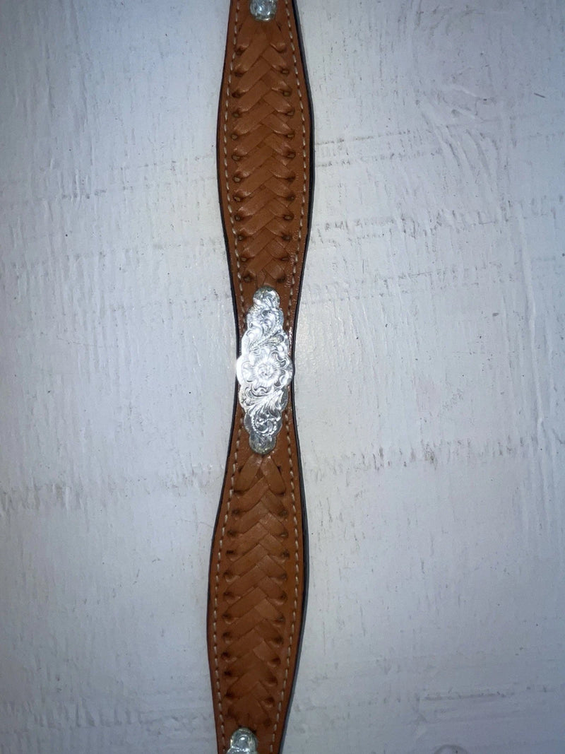 New Brown Genuine Leather Double S Weaved 28” Belt #3219248 NN-11