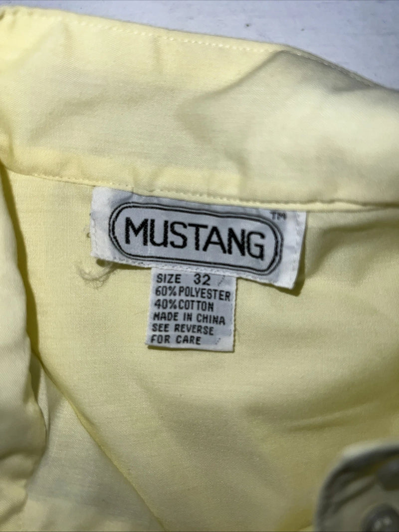 New Women’s Yellow Mustang Long Sleeve Button Up English Riding Shirt. 32 G-25