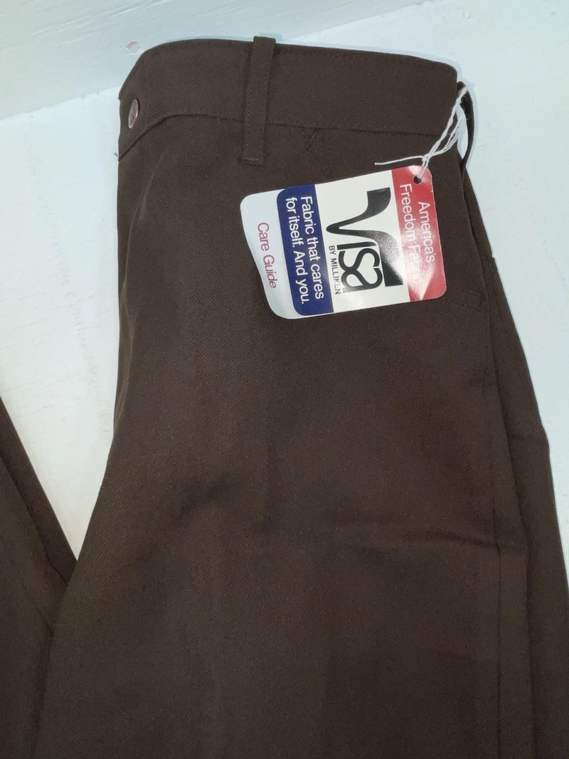 New Vintage Brown Dickson Jenkins Polyester Pants #5510 XX-70