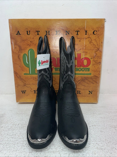 New Kids Black Laredo Cowboy Boots. C 2440 12 M. 23-13