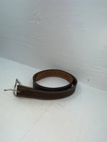New Brown Genuine Leather Tooled 34” Belt #CL693 Z-163