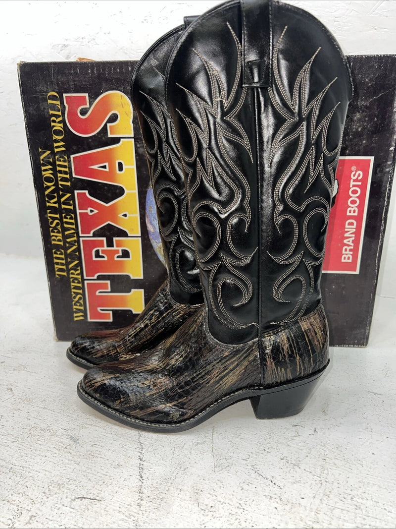 New Women’s Black Texas Brand Cowboy Boots. L 198900 7 M. 18-129