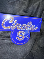 New Vintage Black Circle S Polyester Pants #CP4793 OO-94