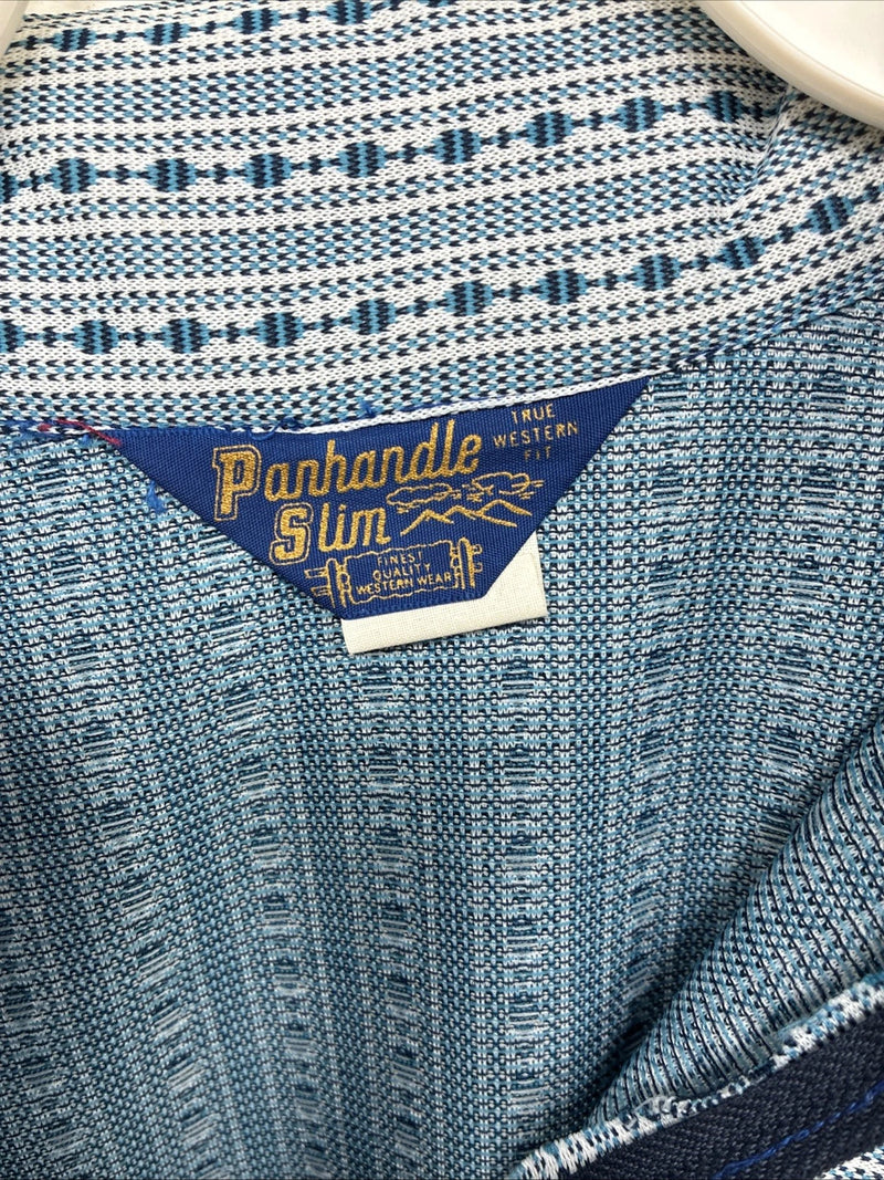 New Women’s Panhandle Slim Blue Design Half Zip Long Sleeve Size 38 YY-9