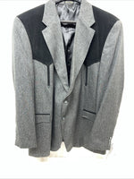 New Men’s Circle S Gray Suit Jacket 52L #24244 V-600