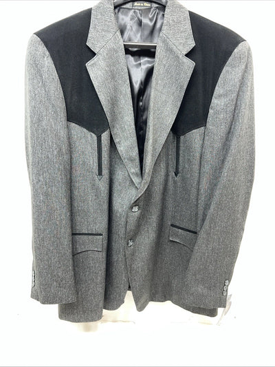 New Men’s Circle S Gray Suit Jacket 52L #24244 V-600