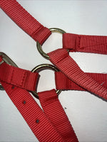 New Tex Tan Red Nylon Horse Halter Full #0723832 LLL-600