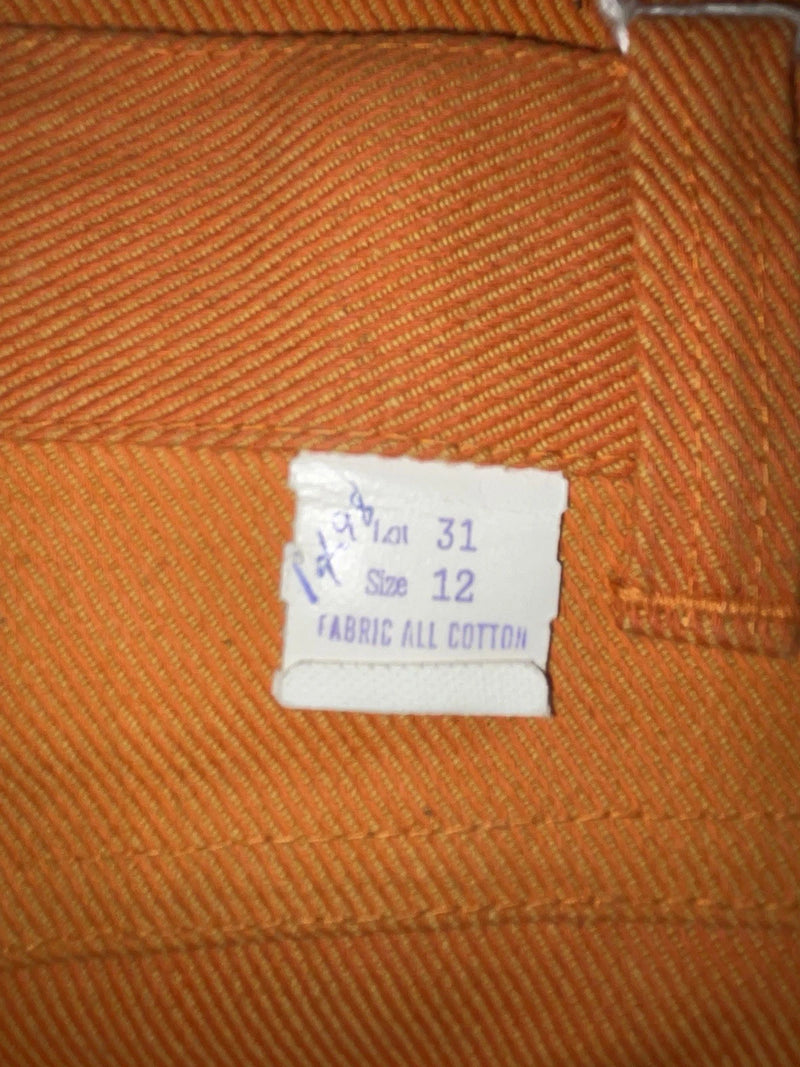 New Vintage Orange Western Girl Denim Pants #31 VV-21