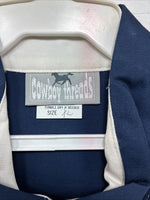 New Men’s Cowboy Threads Blue White Long Sleeve Button Up XL O-38
