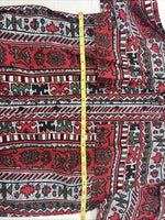 New Men’s GunSmoke Red Designed Long Sleeve Button Up Medium V-94