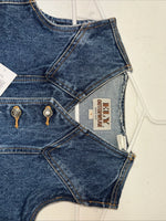 New Children’s ELY Outerwear Denim Short Sleeve Button Up Tank S #141104 3C-51