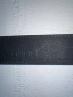 New Black Genuine Leather 3D Pearl And Silver Bling 34” Belt #6090 Z-119
