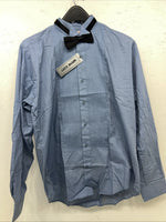 New Men’s Wayne Scott Blue Long Sleeve Button Up Large A-192