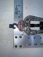 New Black Genuine Leather Blazin Roxx Silver Bling Cross S Belt #N3510401 Z-103