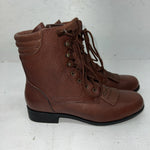 New Women’s Brown Lace Up Acme Cowboy Boots. 4479 6 M. 20-87