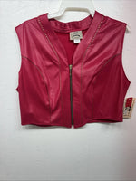 New Women’s 1849 Authentic Ranchwear Pink Western Show Vest Large WW-63
