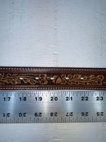 New Brown Genuine Leather Perkies Tooled 20” Belt #601 NN-68
