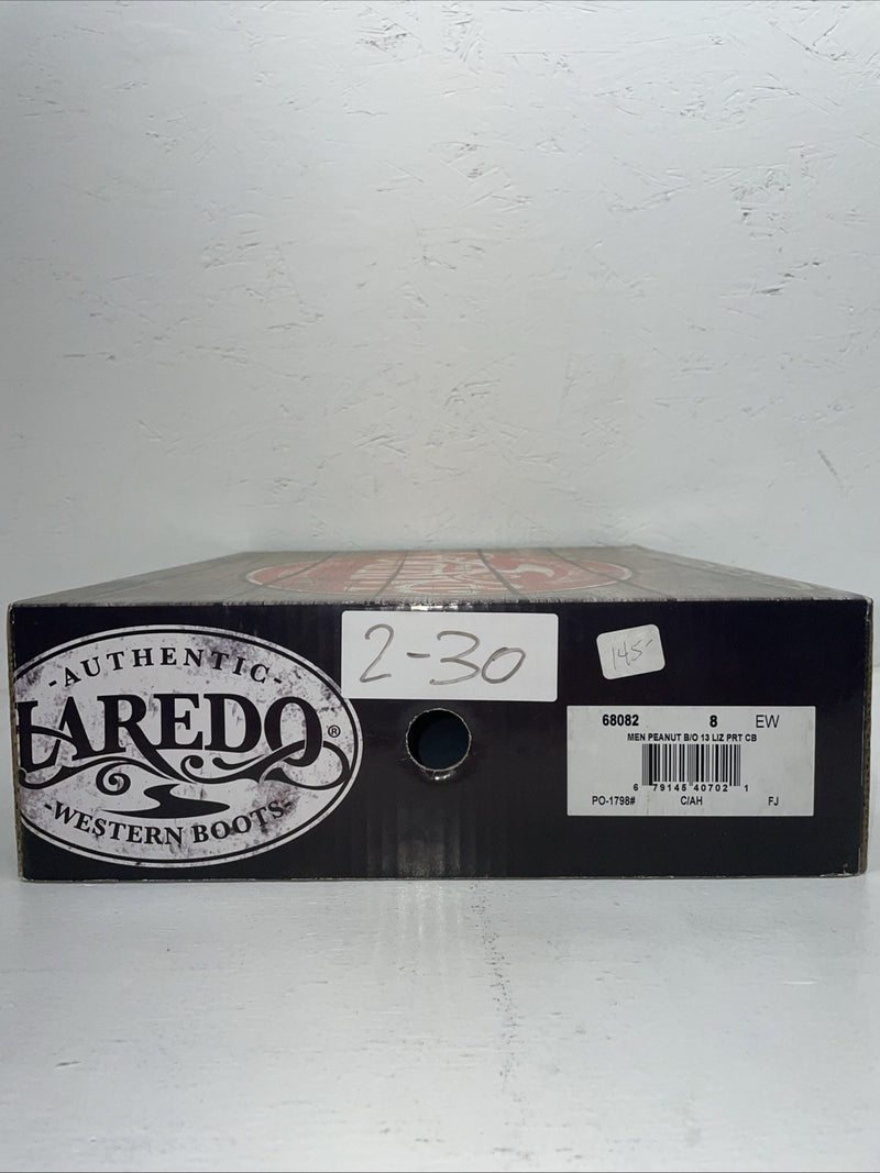 New Men’s Brown Laredo Cowboy Boots. 68082 8 E W. 2-30 