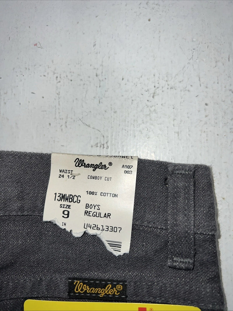 New Boys Grey Wrangler Pro Rodeo Cowboy Cut Denim Jeans. 9/24 1/2 C-10