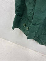 New Women’s San Angelo Green Design Long Sleeve Button Up Size Large TT-72